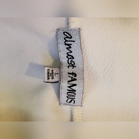 Almost Famous White Zip-Front Collared Bodycon Dress - Picture 4 of 6